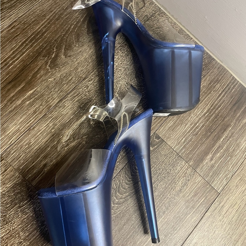 Elegant Blue Platform Heels